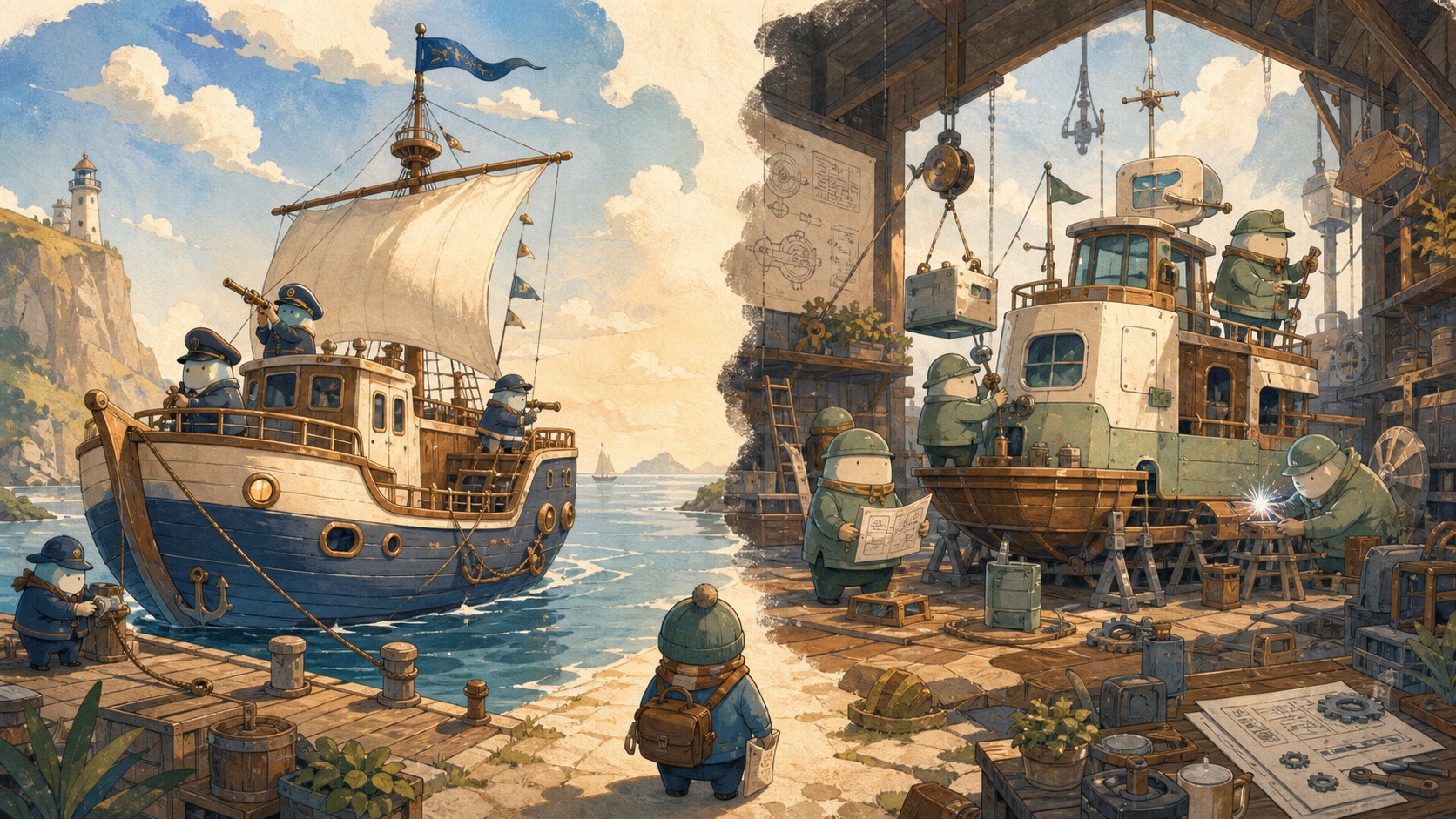 A managed team AI vessel compared with a configurable open-source agent workshop